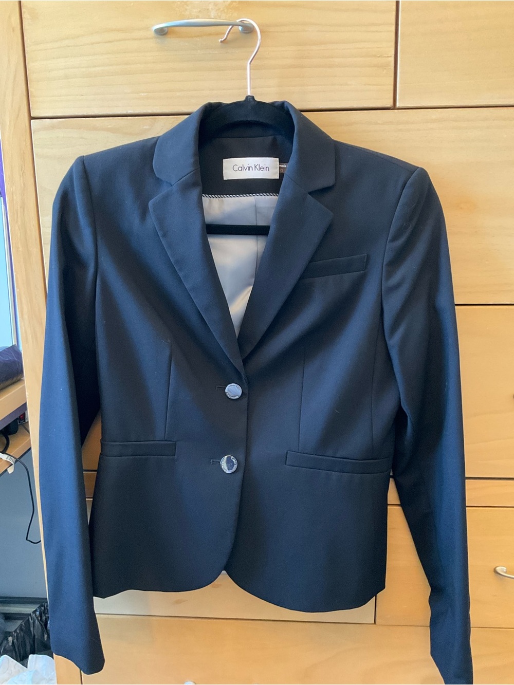 Calvin Klein Women's black Single-Breasted Blazer
